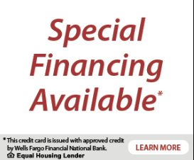 Special financing available through Wells Fargo